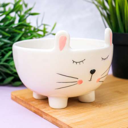 Тарелка керамическая iLikeGift Rabbit bowl глубокая