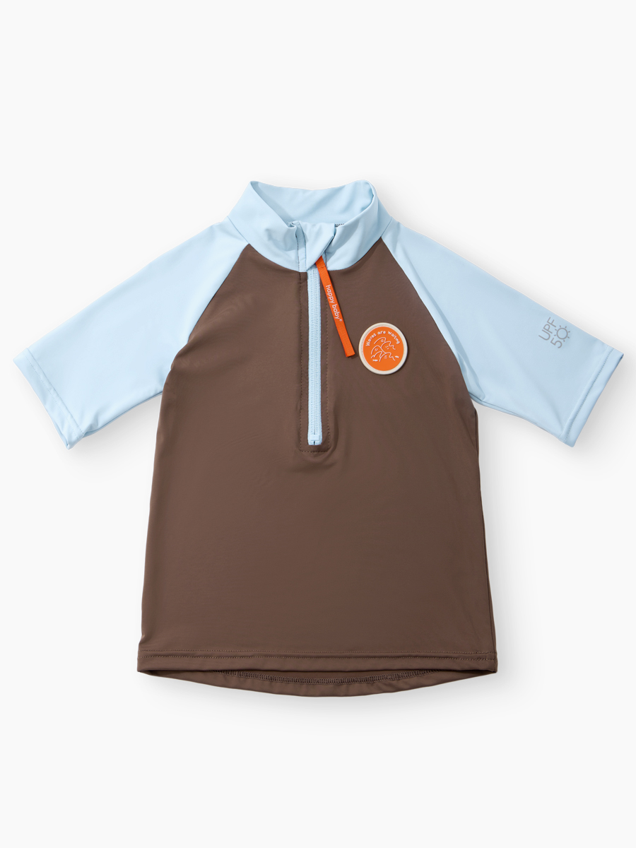 Футболка для плавания Happy Baby 50661-1_brown (рatches) - фото 1