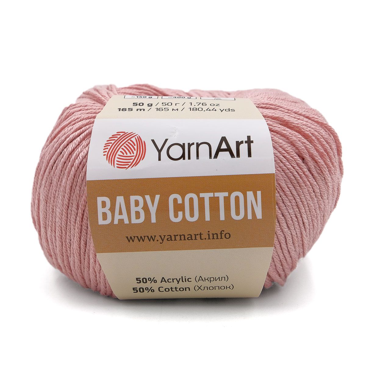 Пряжа для вязания YarnArt Baby Cotton 50гр 165 м хлопок акрил 10 мотков 413 розовый - фото 6