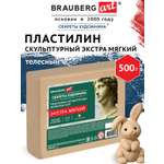 Пластилин Brauberg телесный 1 цв.