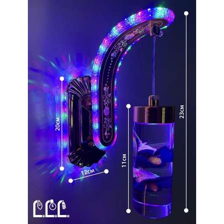Светильник настенный LLL Бра кристалл синий FX6023