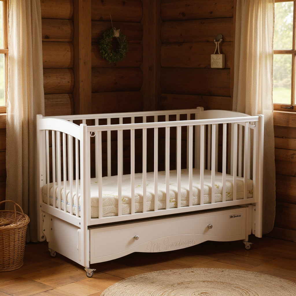 Детская кроватка Mr Sandman, универсальный маятник (белый) - фото 25