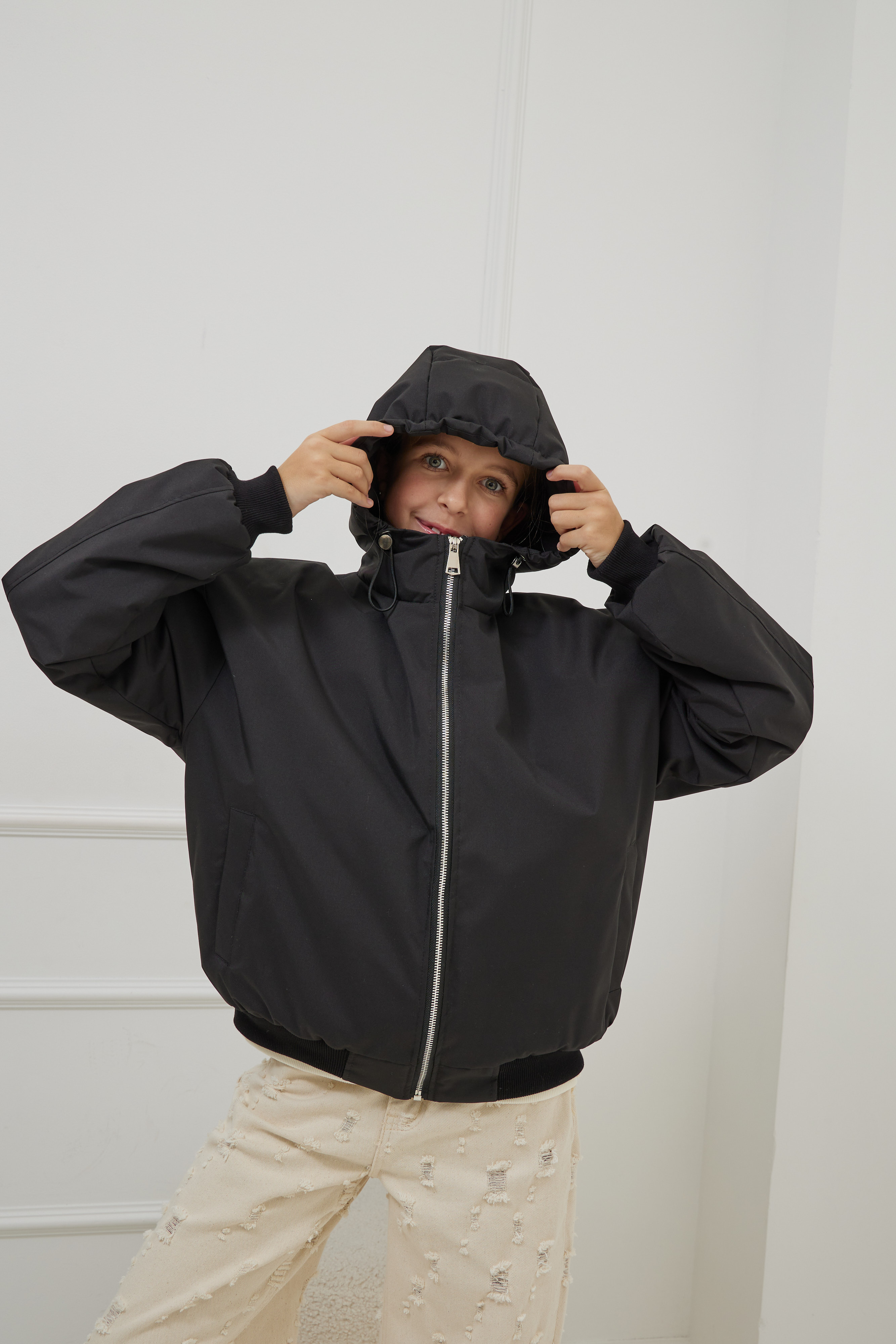 Куртка MIRANAM БомберДетскДевочкиF55Черн - фото 6