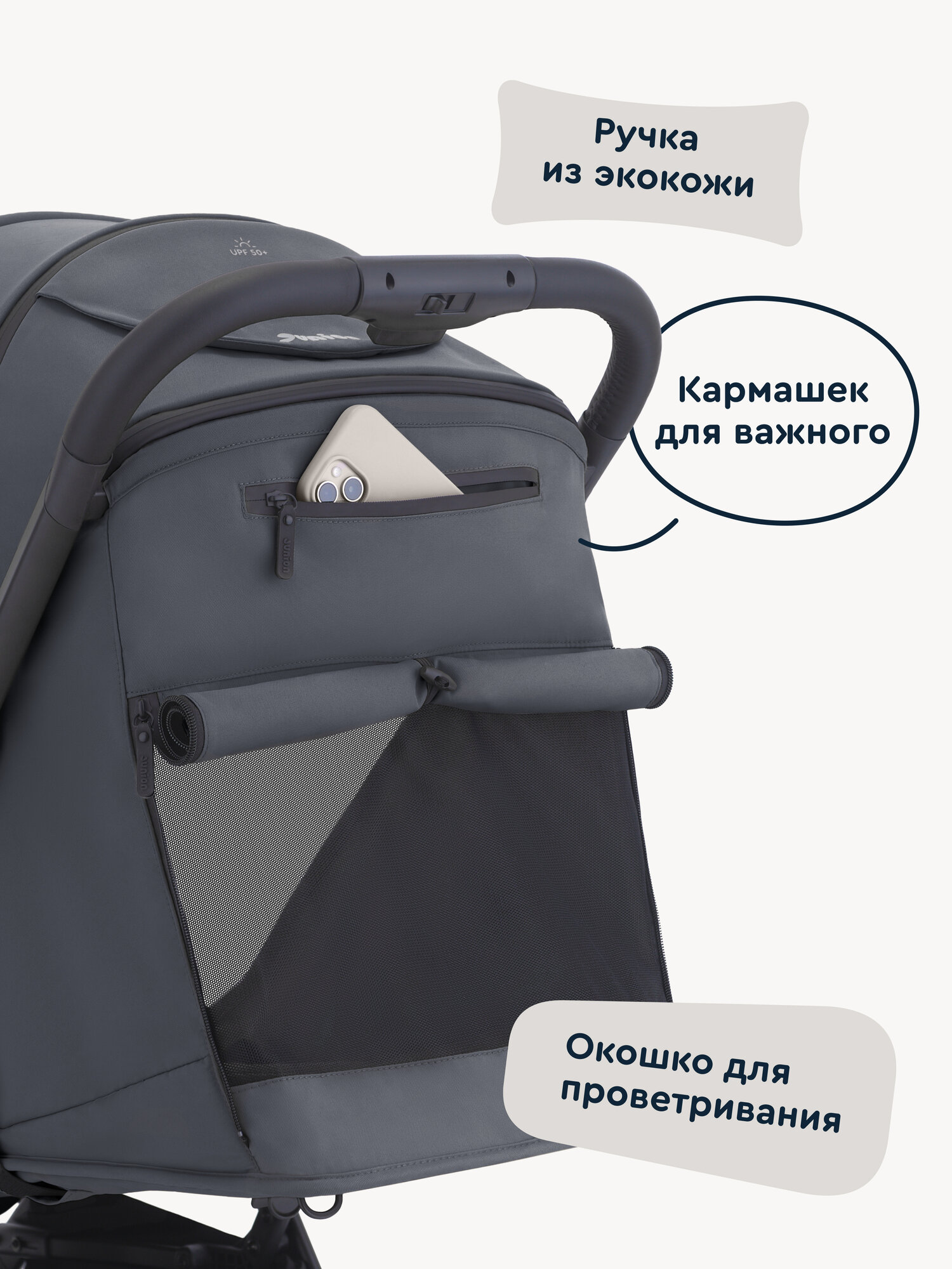 Коляска прогулочная Junion Loffy синий - фото 12