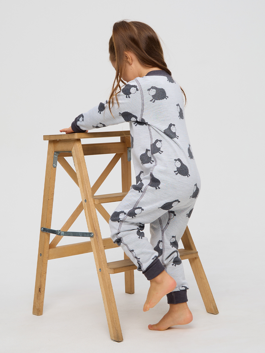 Термокомбинезон Dr. Wool DWWK16/овечкисерыймолочный - фото 7