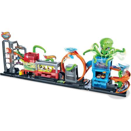 Трек Hot Wheels автомойка с осьминогом