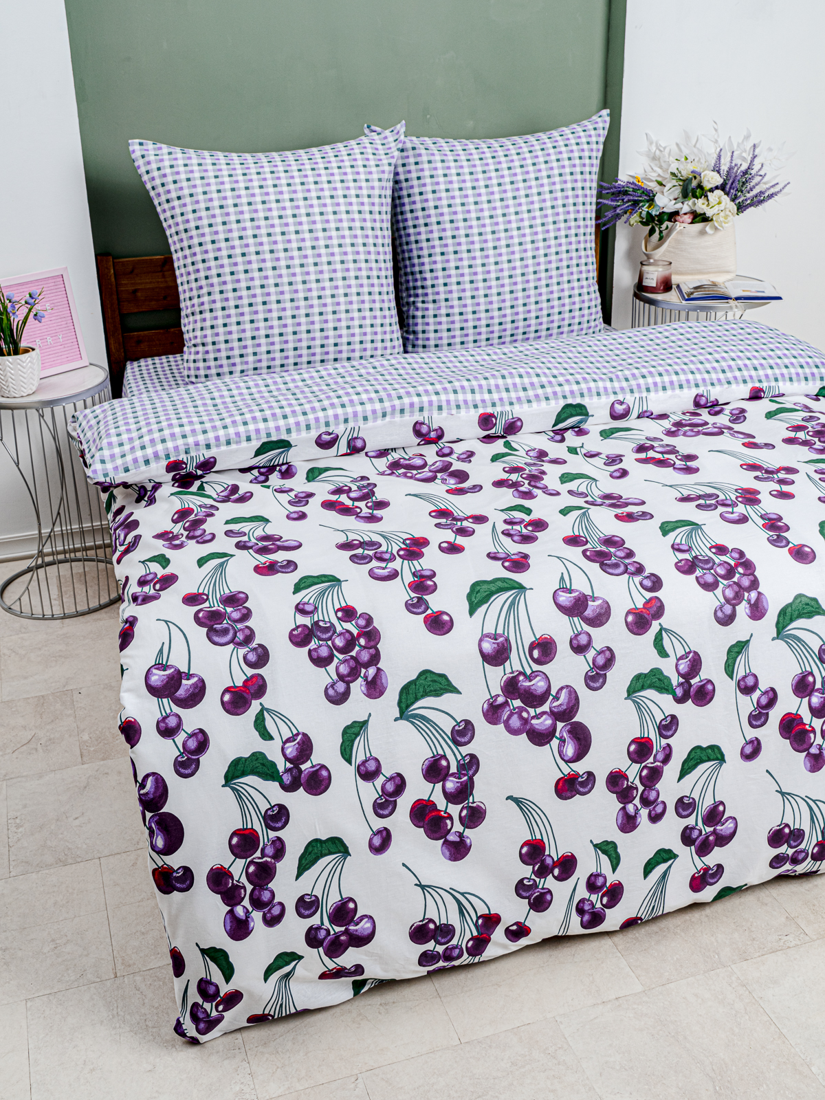 Комплект постельного белья LOVEBERRY Черешня полутораспальный 4 предм. - фото 6