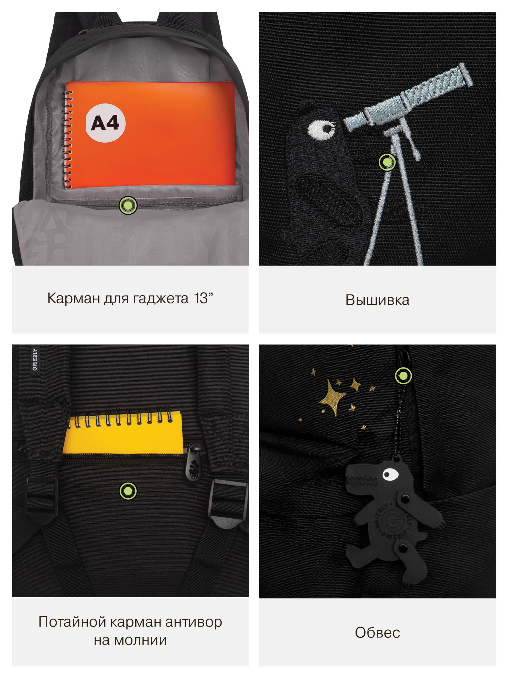 Рюкзак Grizzly Астроном - фото 15