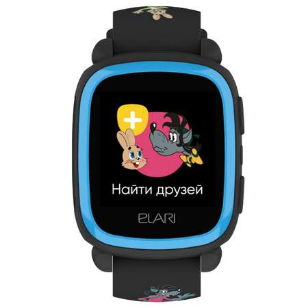 Часы ELARI KidPhone Ну погоди Черный ELKP-NPBLK/BLU