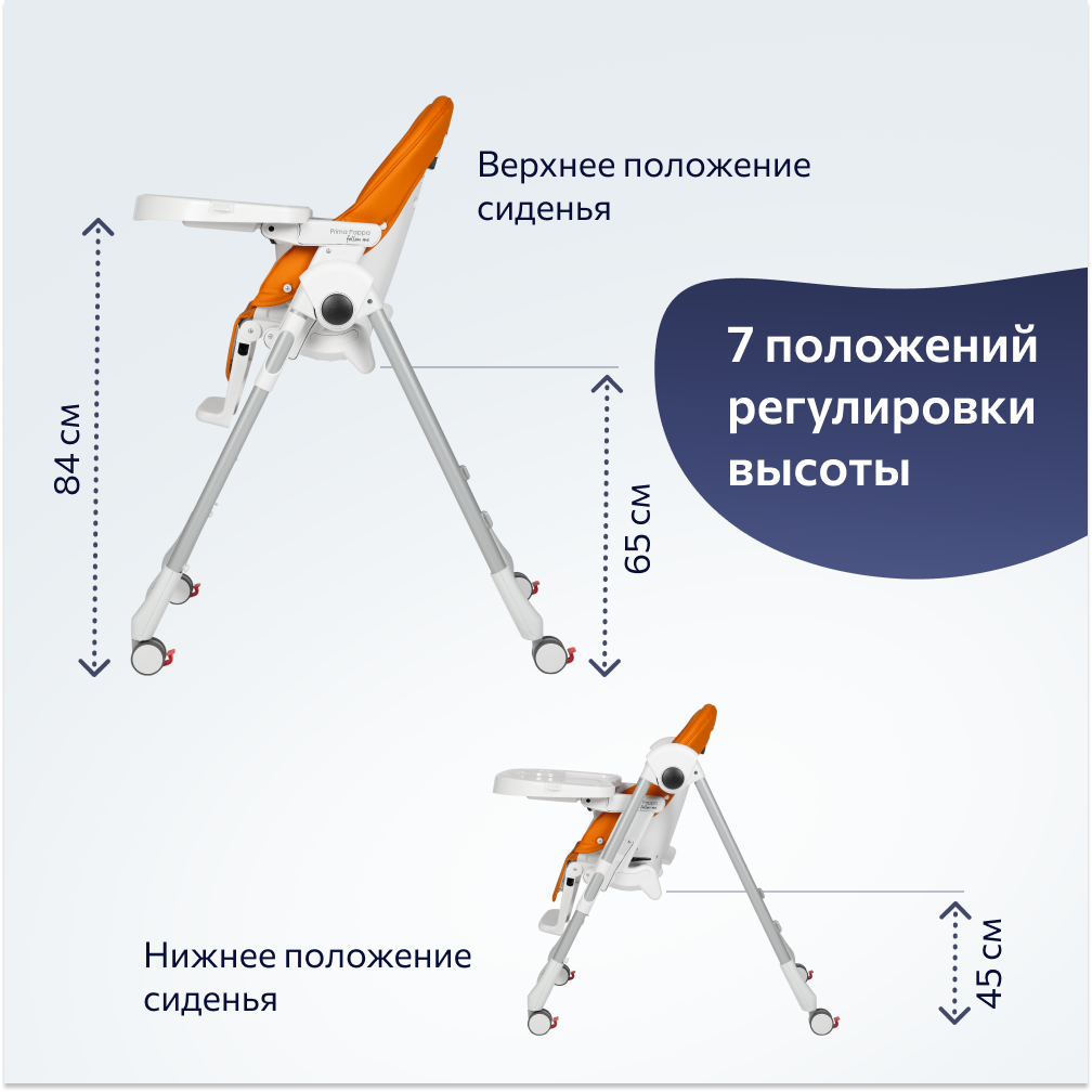 Стульчик для кормления Peg-Perego Prima Pappa Follow Me классический - фото 4