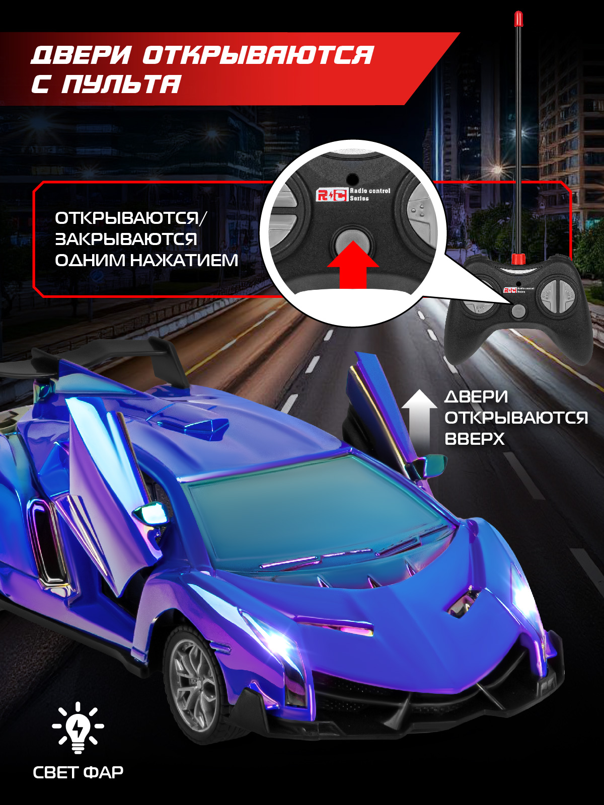 Автомобиль РУ AUTODRIVE Гоночный 1:24 - фото 4