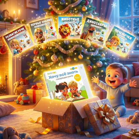 Говорящая Книга Нажималка BertToys 5 в 1 Хочу всё знать