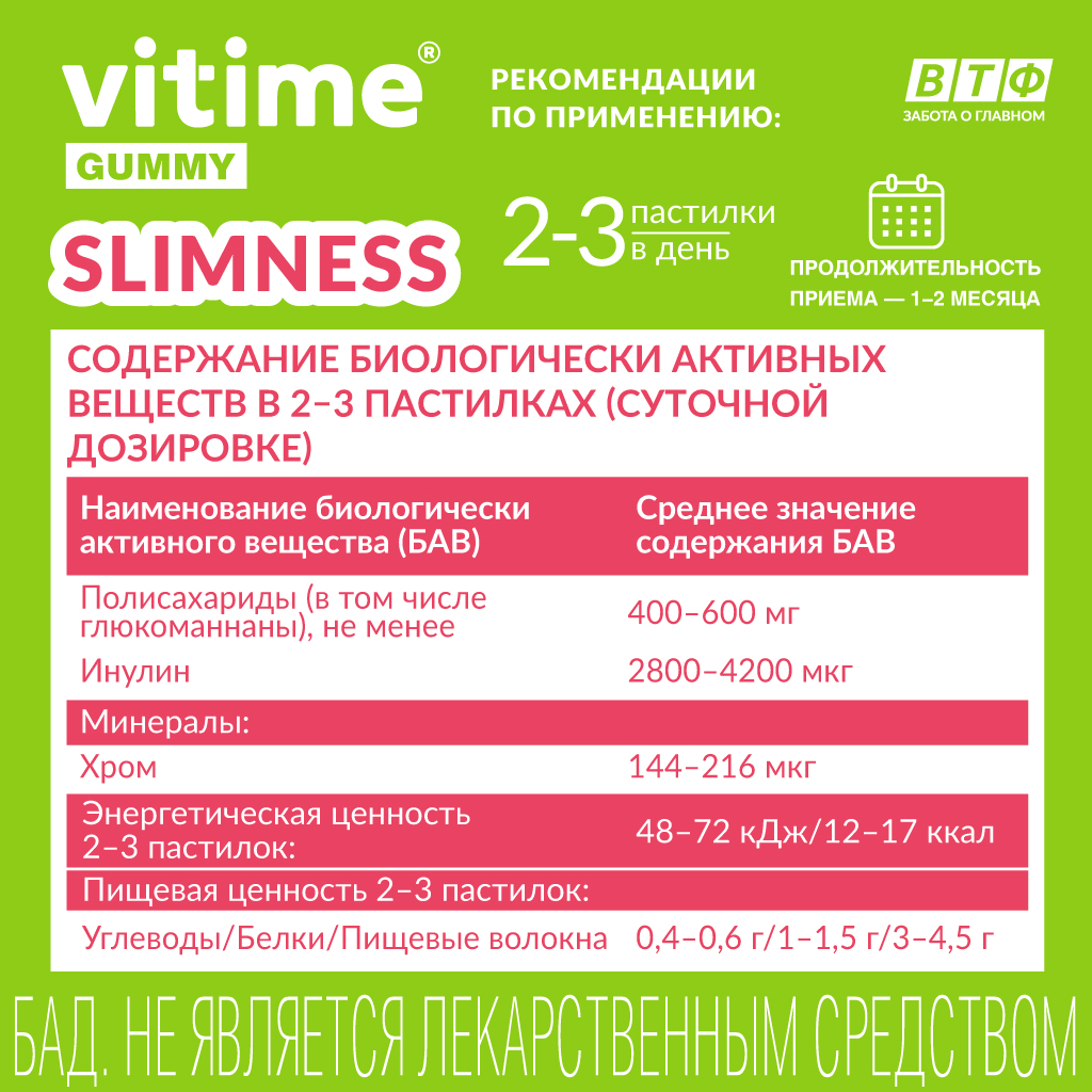Мармеладные пастилки Slimness Vitime №15 в zip-пакете - фото 8