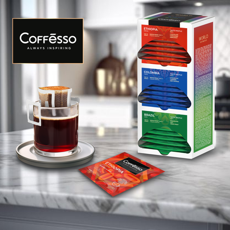 Кофе Coffesso Ассорти дрипов Бразилия Эфиопия Колумбия 30 шт