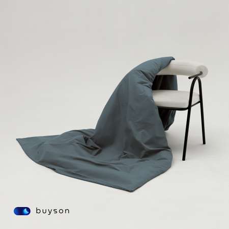 Пододеяльник buyson BuyDream 200х220 см, хлопок (поплин), серо-голубой