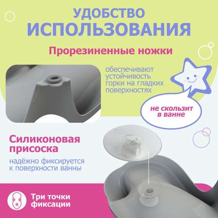 Горка для купания BeBest Dream серый