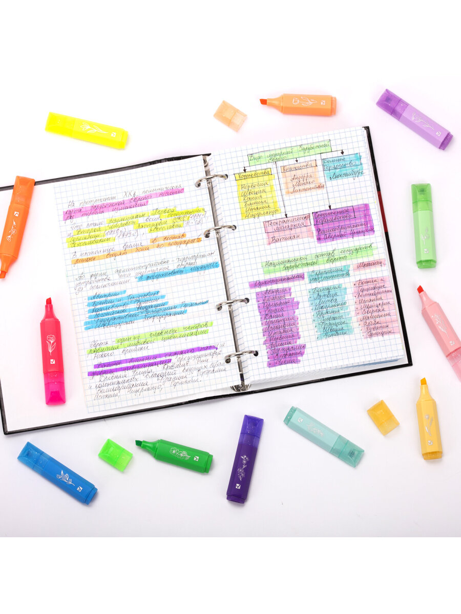 Текстовыделители Brauberg 12 цв. - фото 22