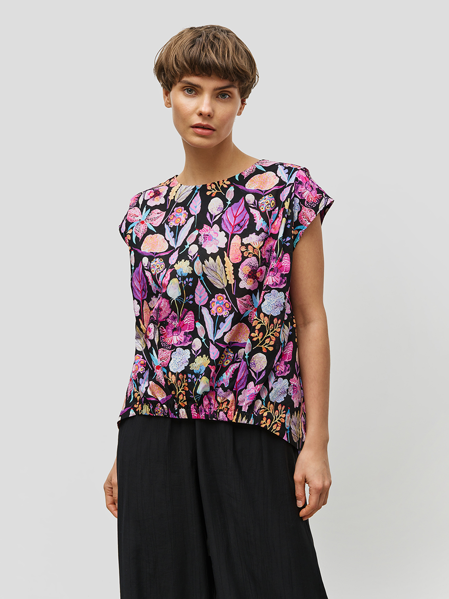 Блузка Baon B1923024/BLACK PRINTED - фото 2