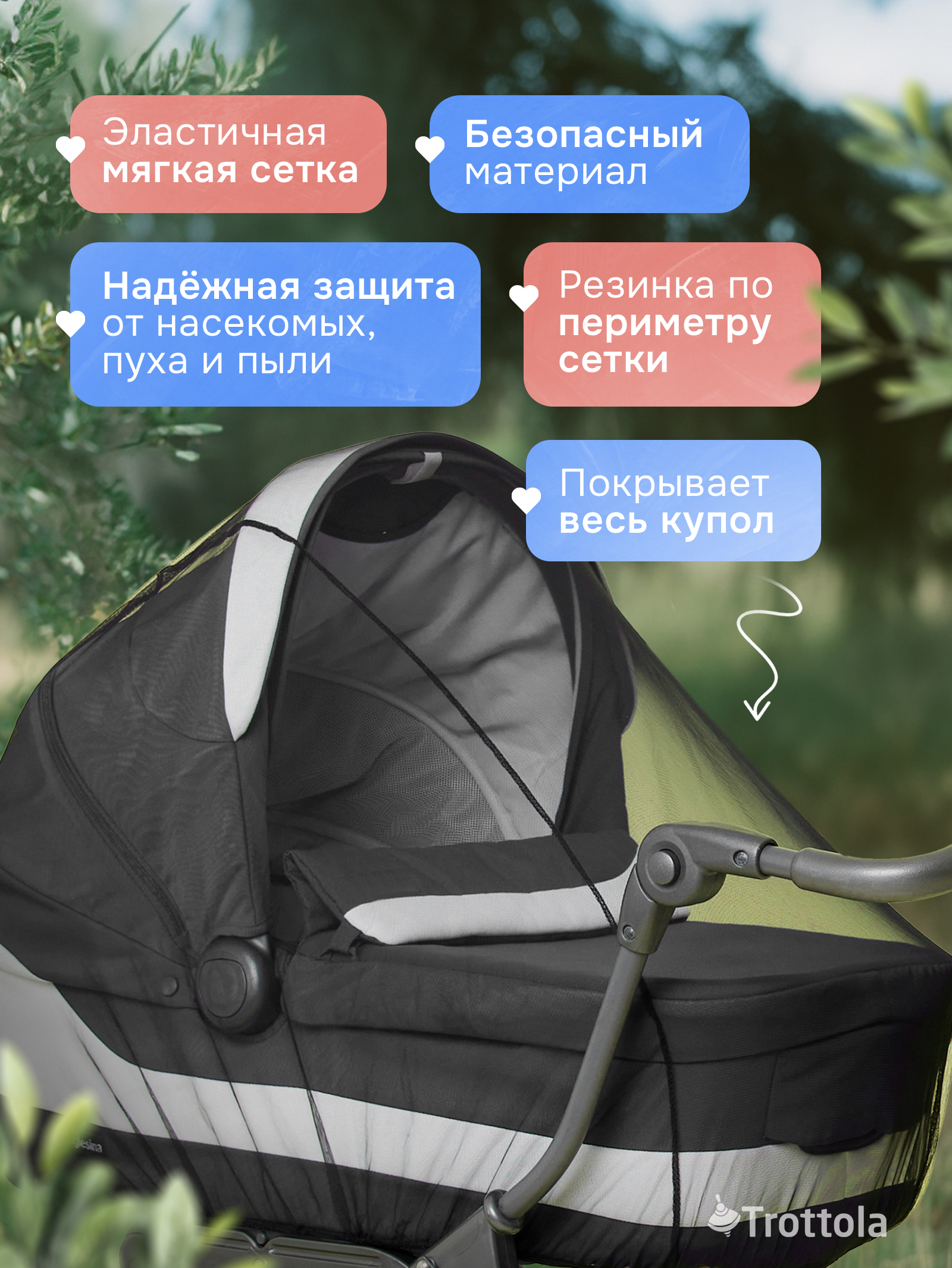 Сетка от насекомых Trottola черный Т150/чёрная - фото 2