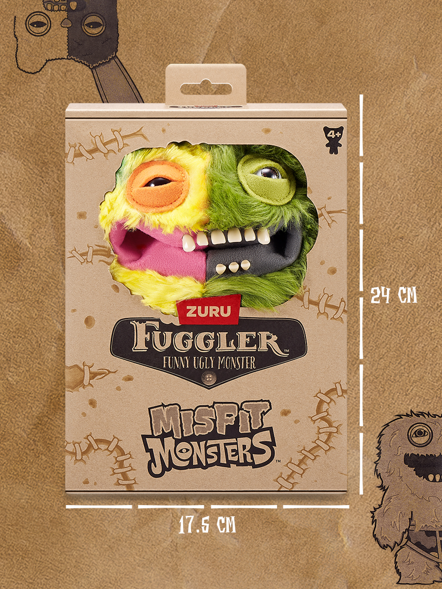 Мягкая игрушка FUGGLER Зубастик Половинки 24 см - фото 3