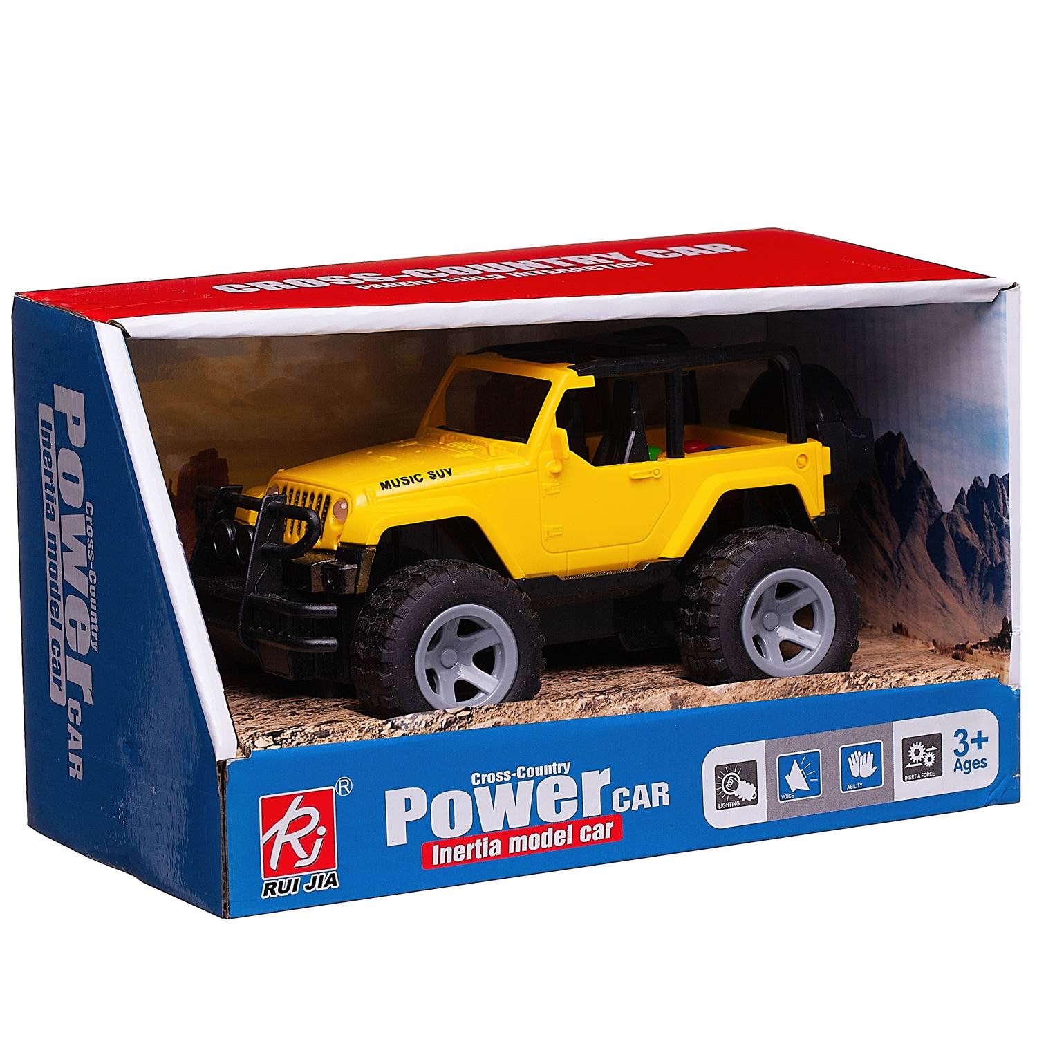 Внедорожник Junfa Jeep R6686A/желтая - фото 2
