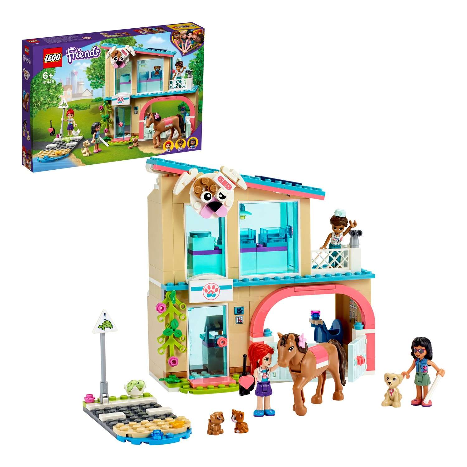 Конструктор LEGO Friends Ветеринария Хартлейк-Сити блочный - фото 1