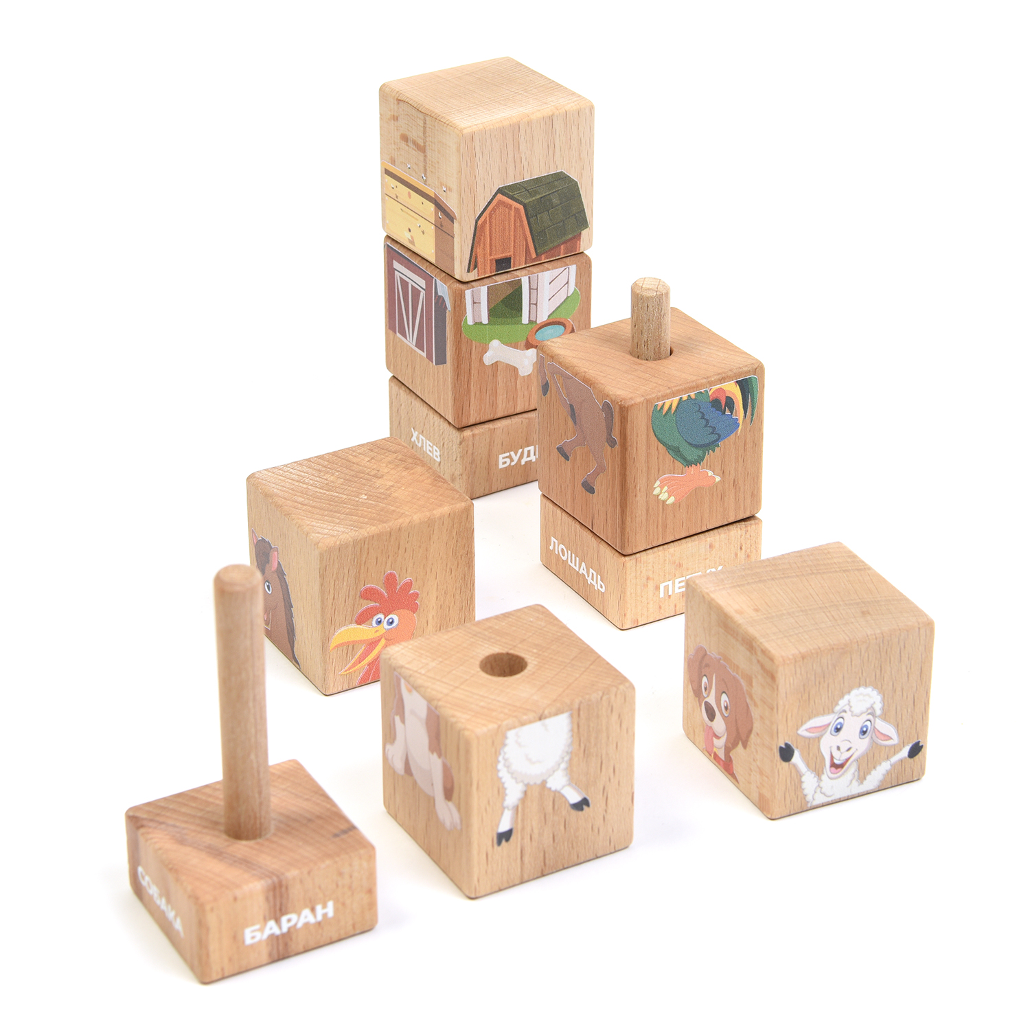 Игрушка BabyGo кубики Домашние животные - фото 6