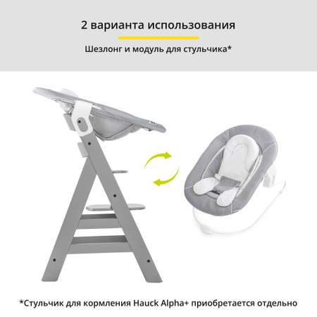 Шезлонг Hauck Alpha 2в1 stretch grey