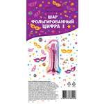 Шар фольгированный . Цифра 1 AC20PE5284