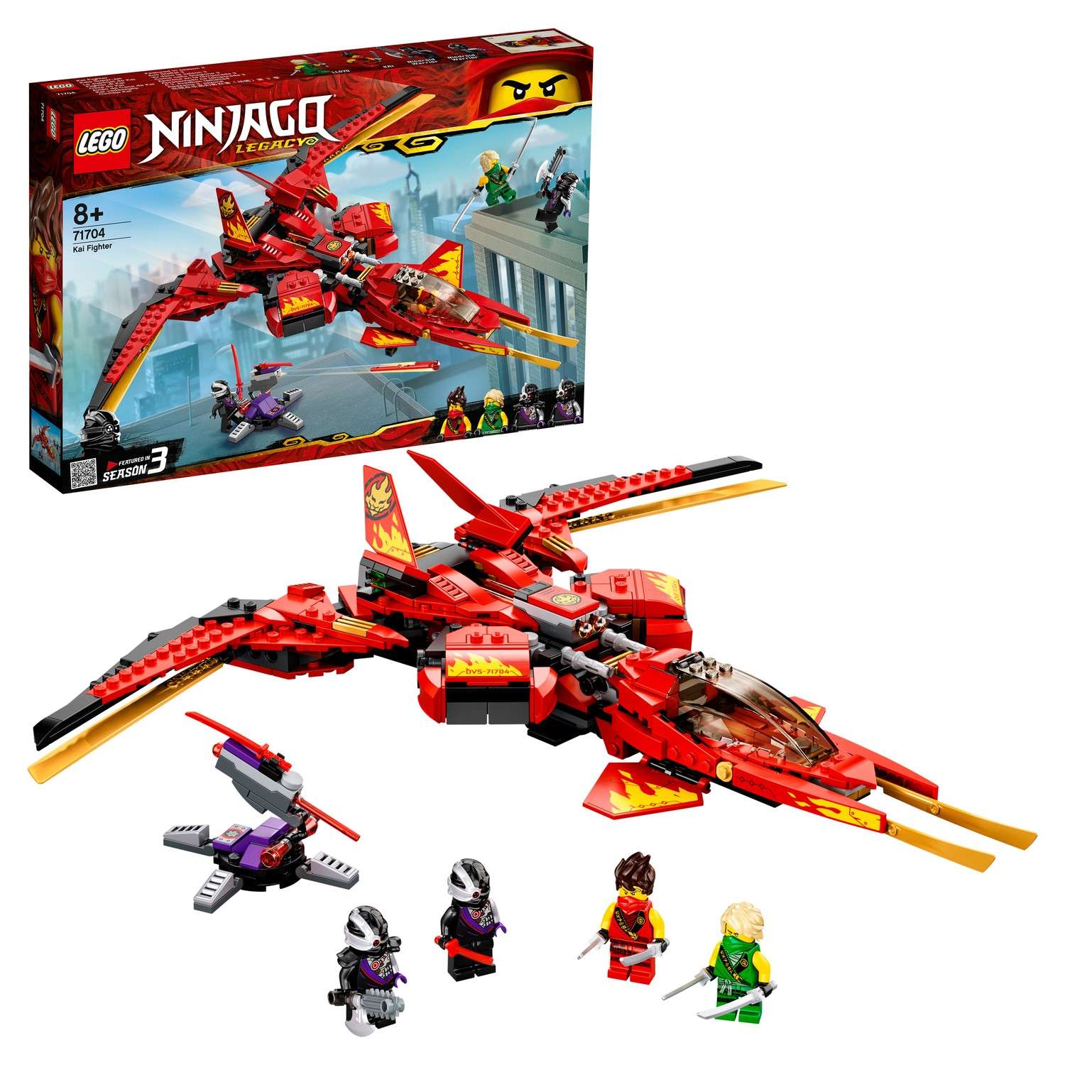Конструктор LEGO NINJAGO Истребитель Кая блочный - фото 1
