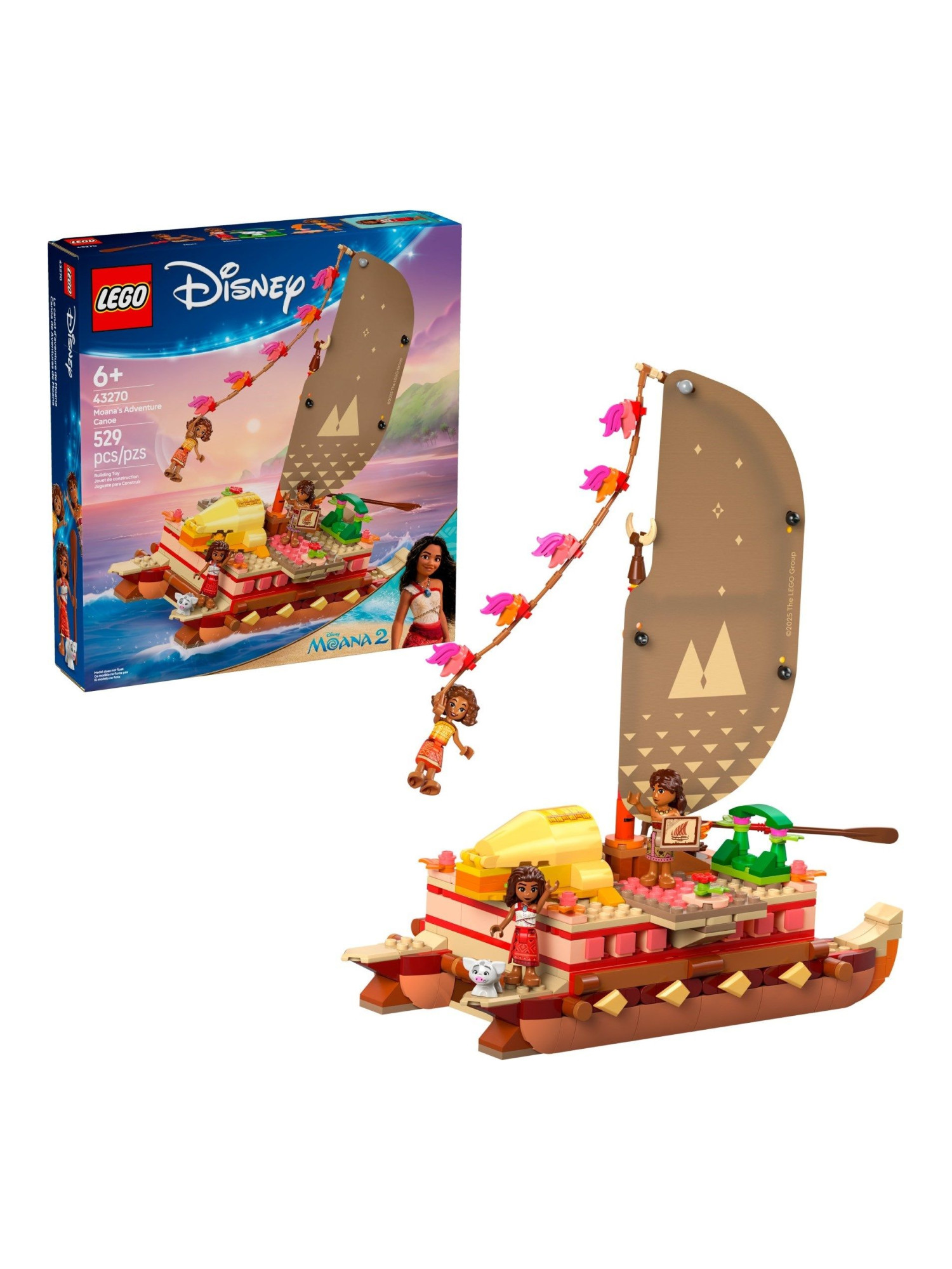 Конструктор LEGO Disney Princess Каноэ Моаны для путешествий 529 дет. - фото 5