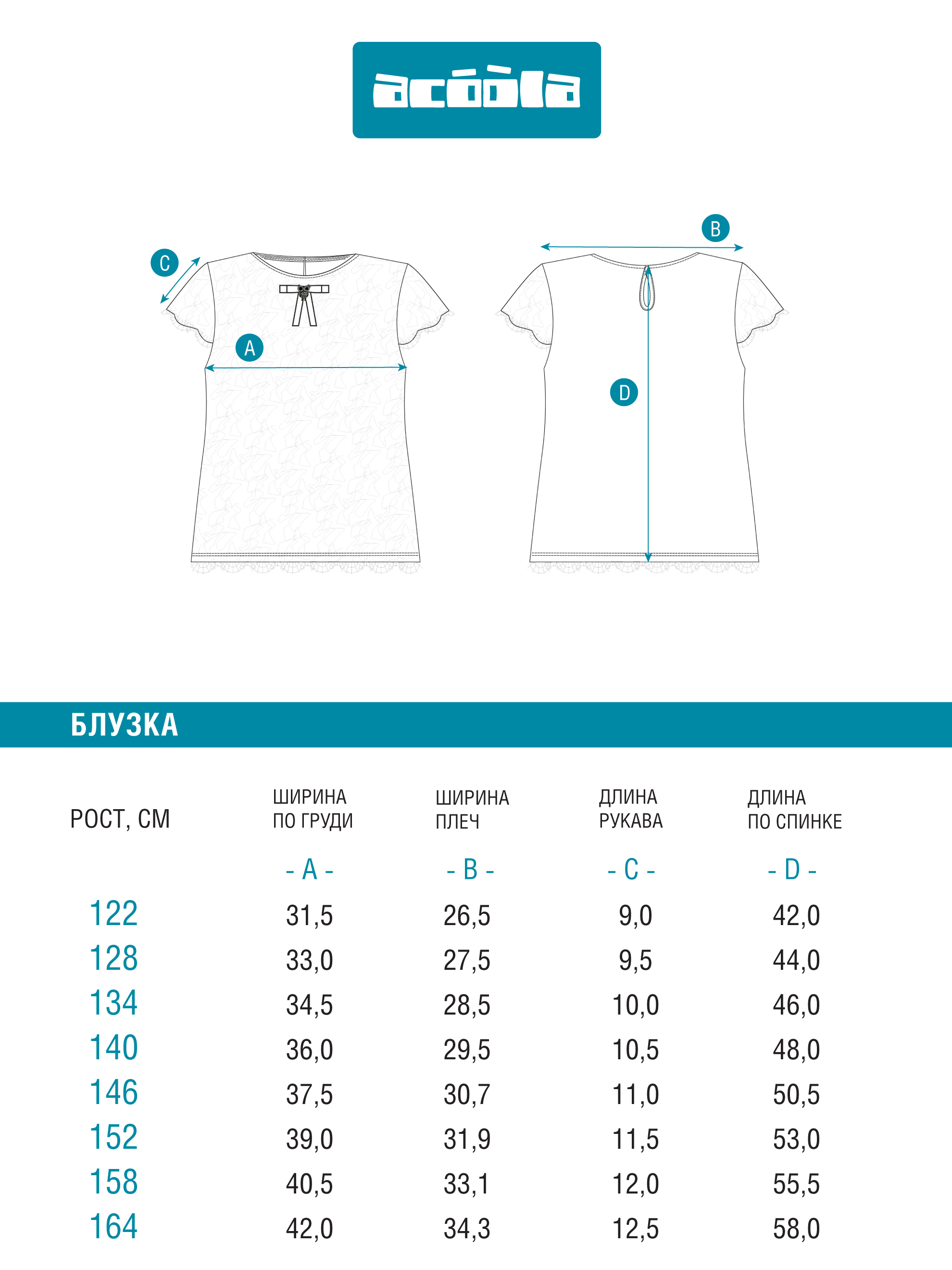 Блузка Acoola 20240270049_0074488 - фото 7