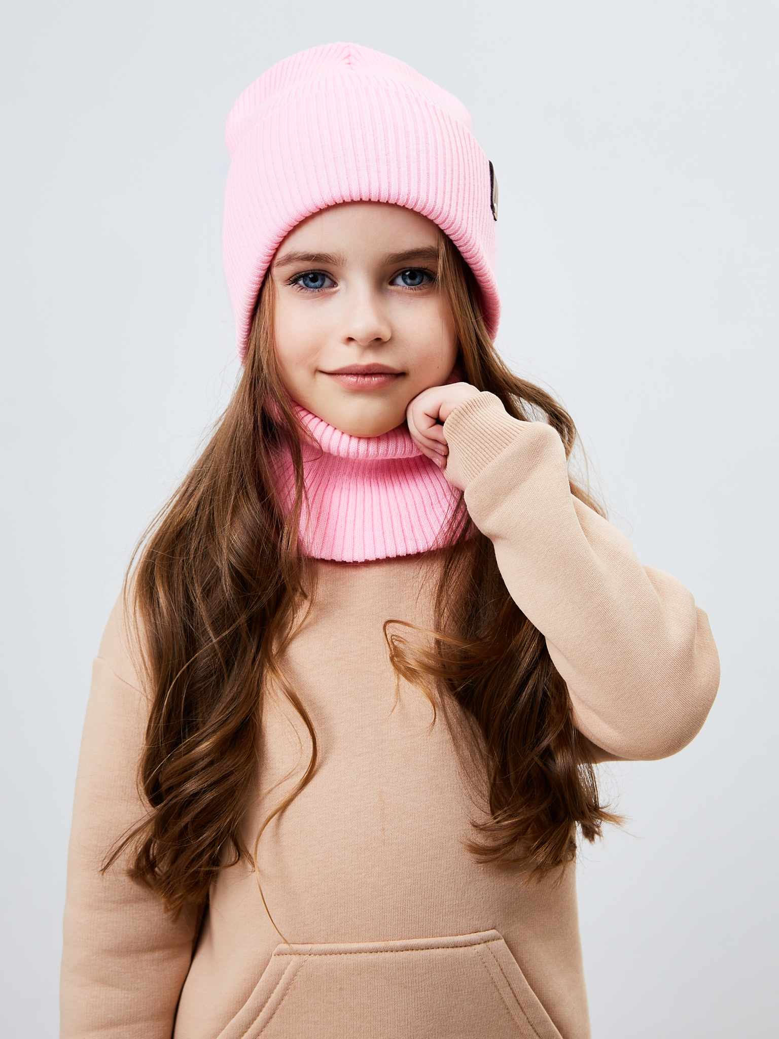 Шапка и снуд KUBRIO KU-H-72-lopataG-Lpink - фото 9
