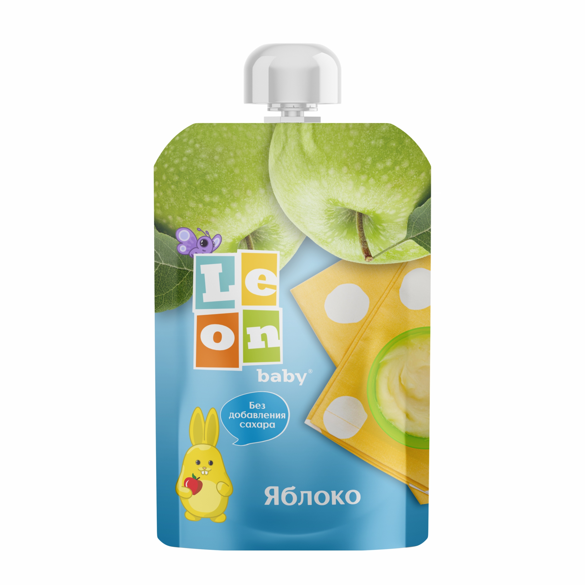 Пюре LEON baby Яблоко с 4 мес 90 г - фото 1