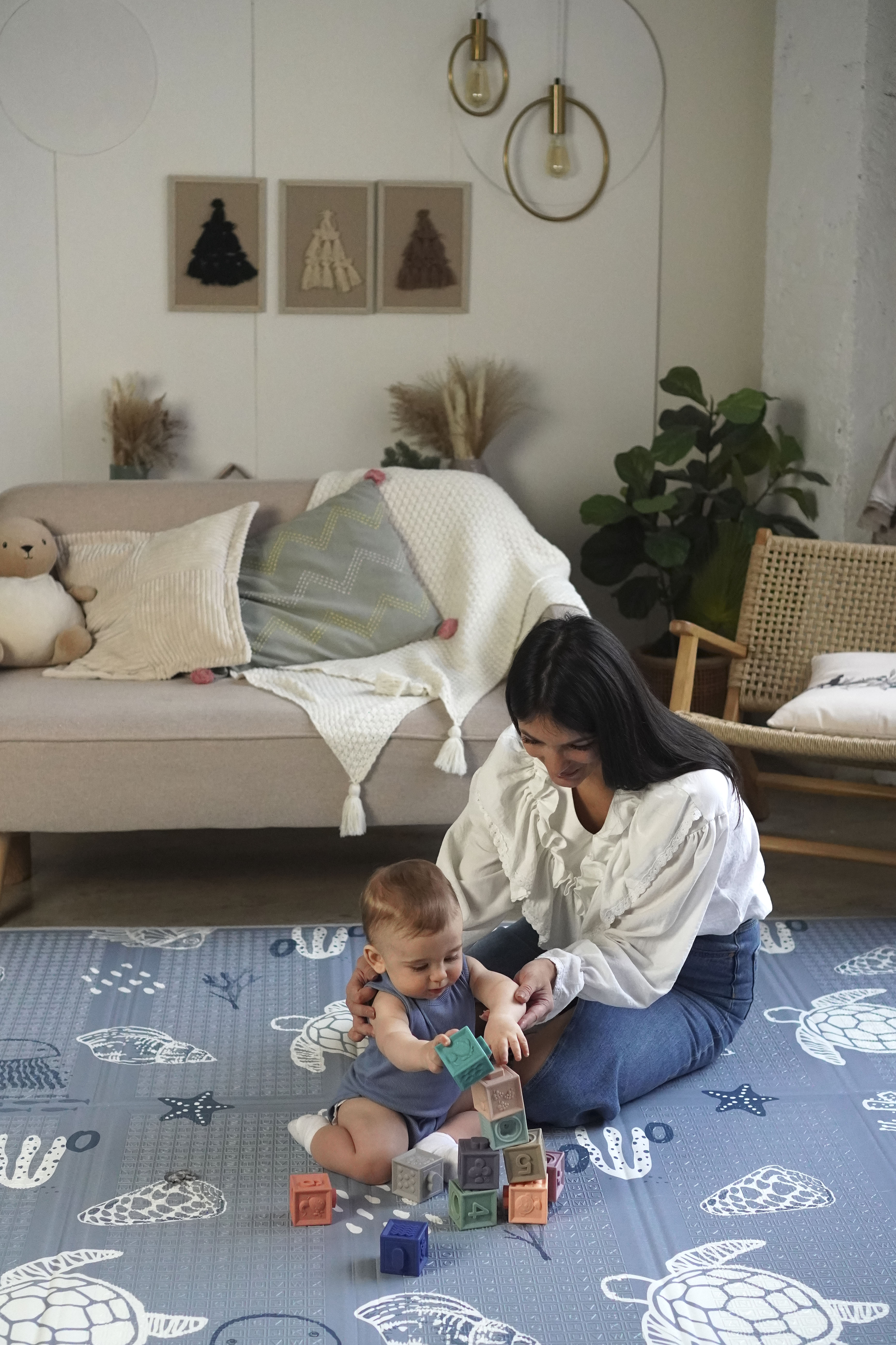 Детский коврик MIKMEL складной развивающий двусторонний 180х200 см - фото 2