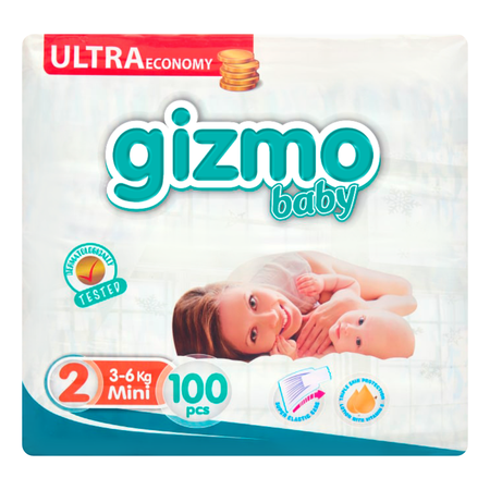 Подгузники Gizmo Baby Eco 2 100 шт.