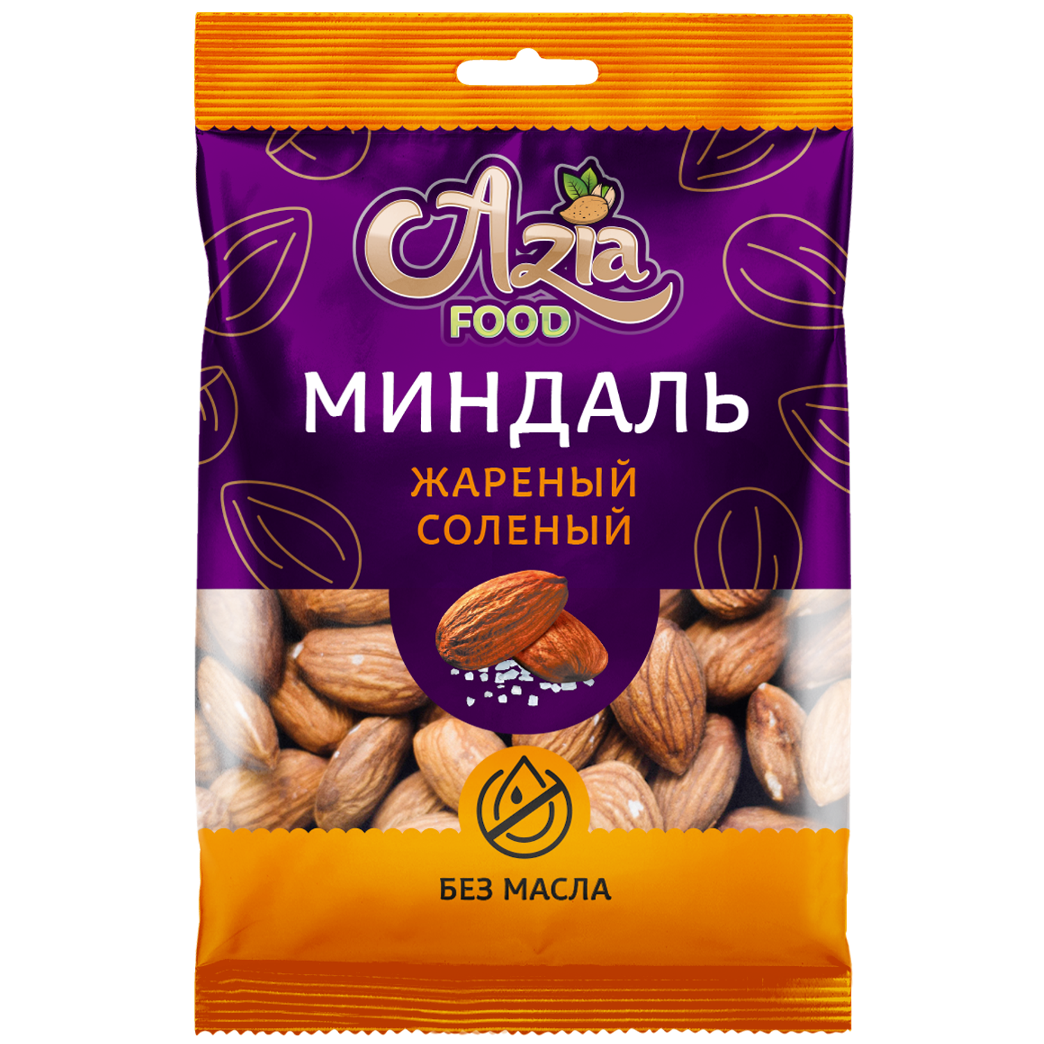 Миндаль Азия Фуд жареный соленый 100г - фото 1