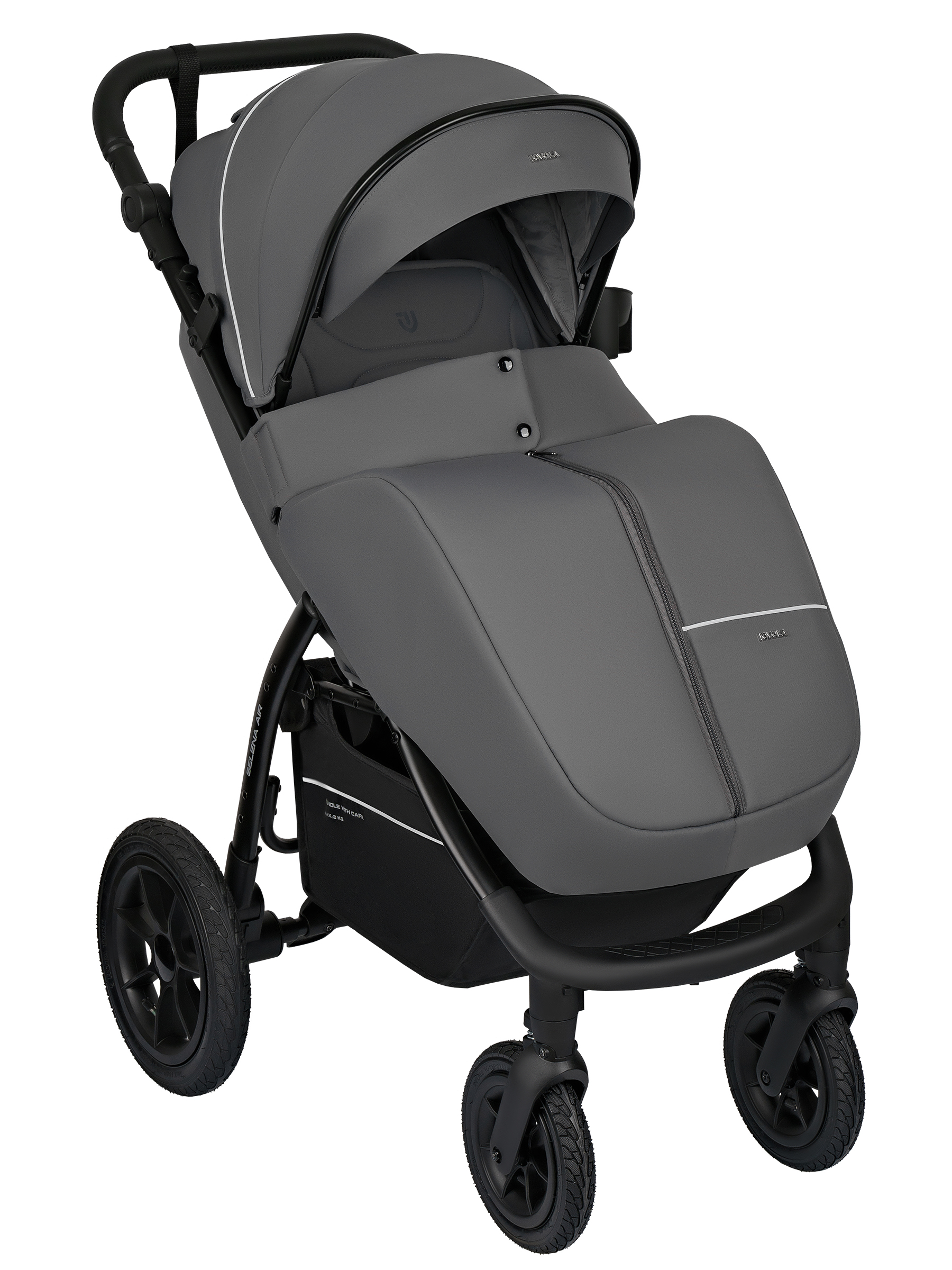 Коляска прогулочная JOVOLA Selena Air new темно-серый - фото 2