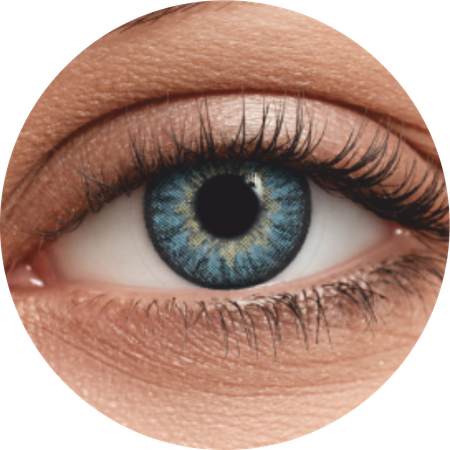 Цветные контактные линзы OKVision Fusion monthly R 8.6 -3.50 цвет Sky Blue 2 шт 1 месяц