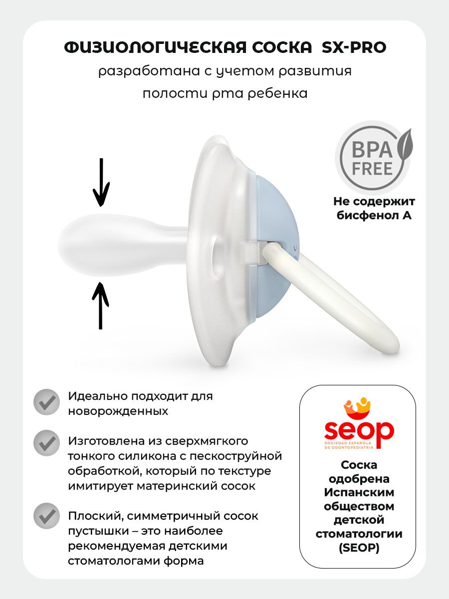 Пустышка Suavinex силикон ортодонтическая от 0 мес. 1 шт. - фото 2