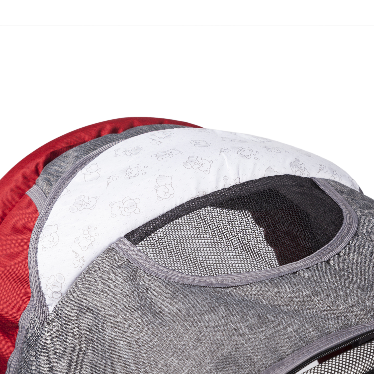 Коляска трансформер Babyton Pillo OX Grey-Red - фото 16