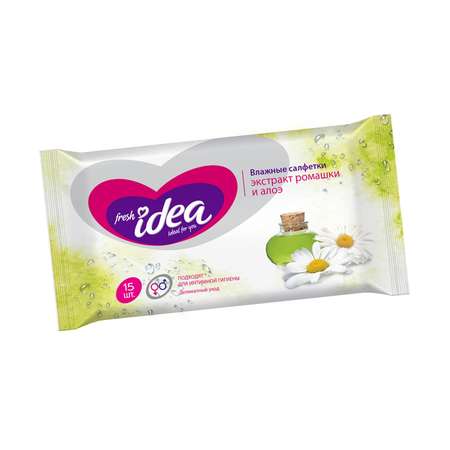 Влажные салфетки Fresh idea антибактериальные 15 шт.