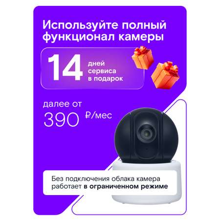 Камера системы видеонаблюдения Ростелеком внутренняя купольно-поворотная Dahua DH-IPC-A22P с автослежением