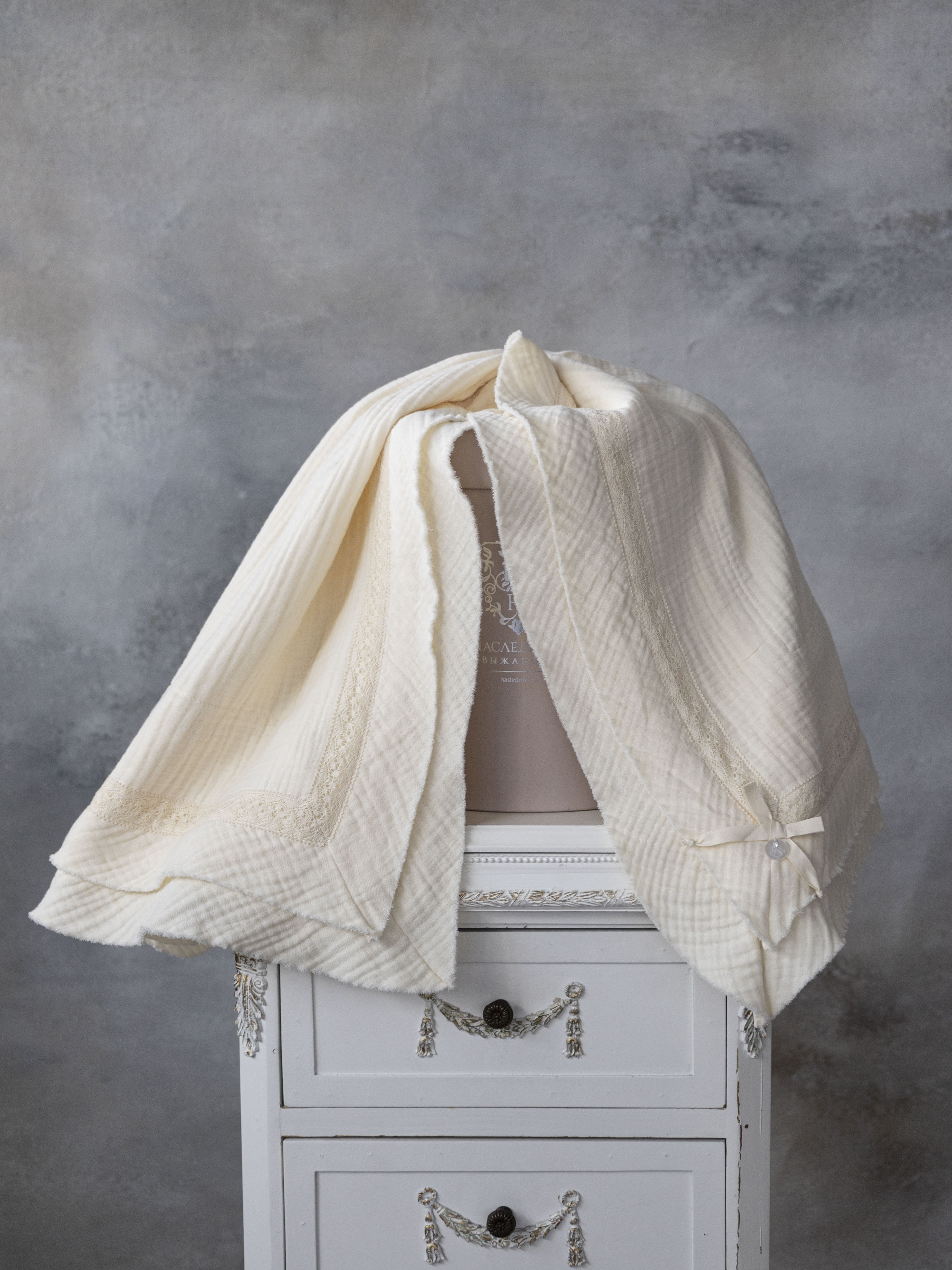 Плед НаследникЪ Выжанова муслиновый на выписку 95 x 95 см хлопок - фото 7