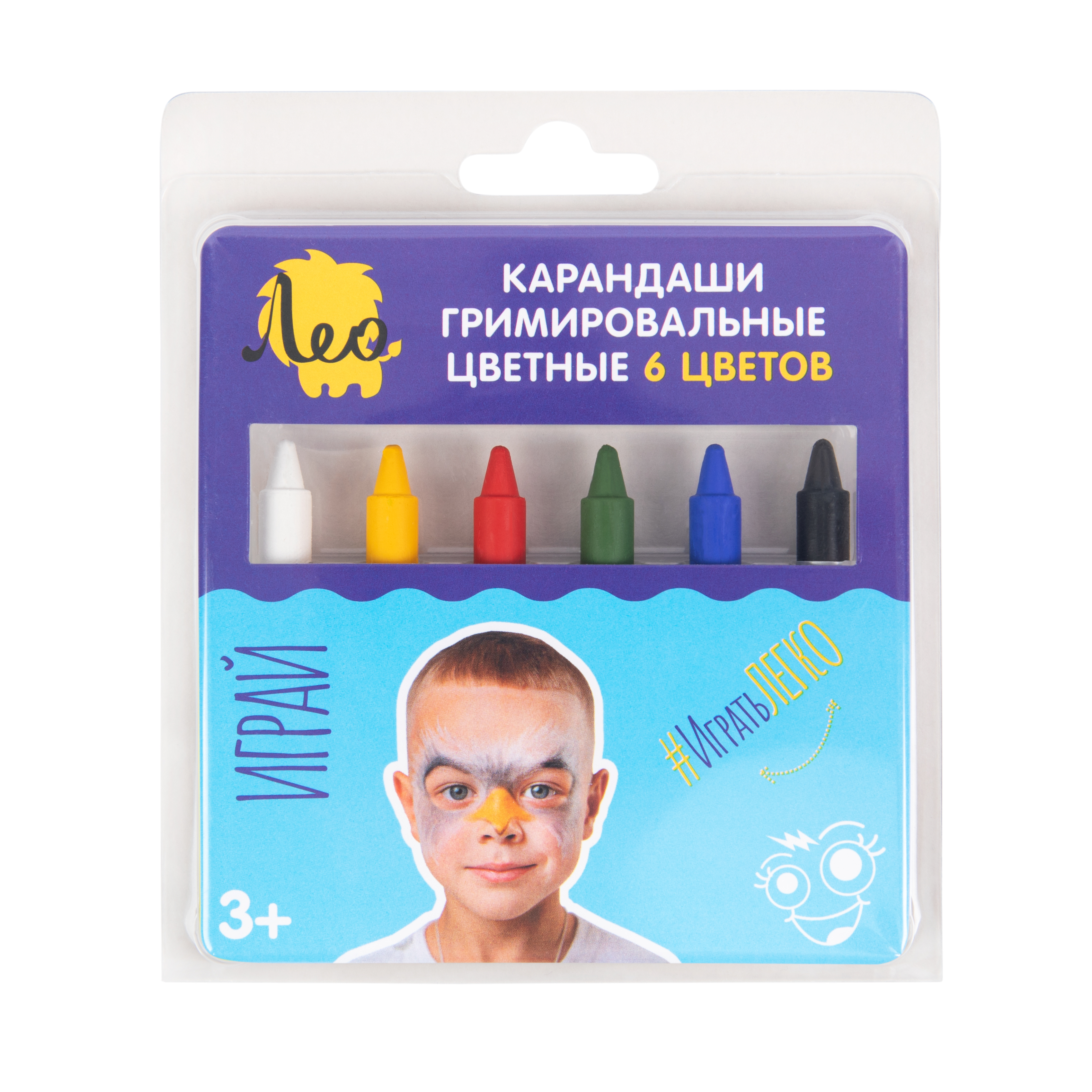 Аквагрим Лео Классики карандаши-мелки 6 цв. - фото 3