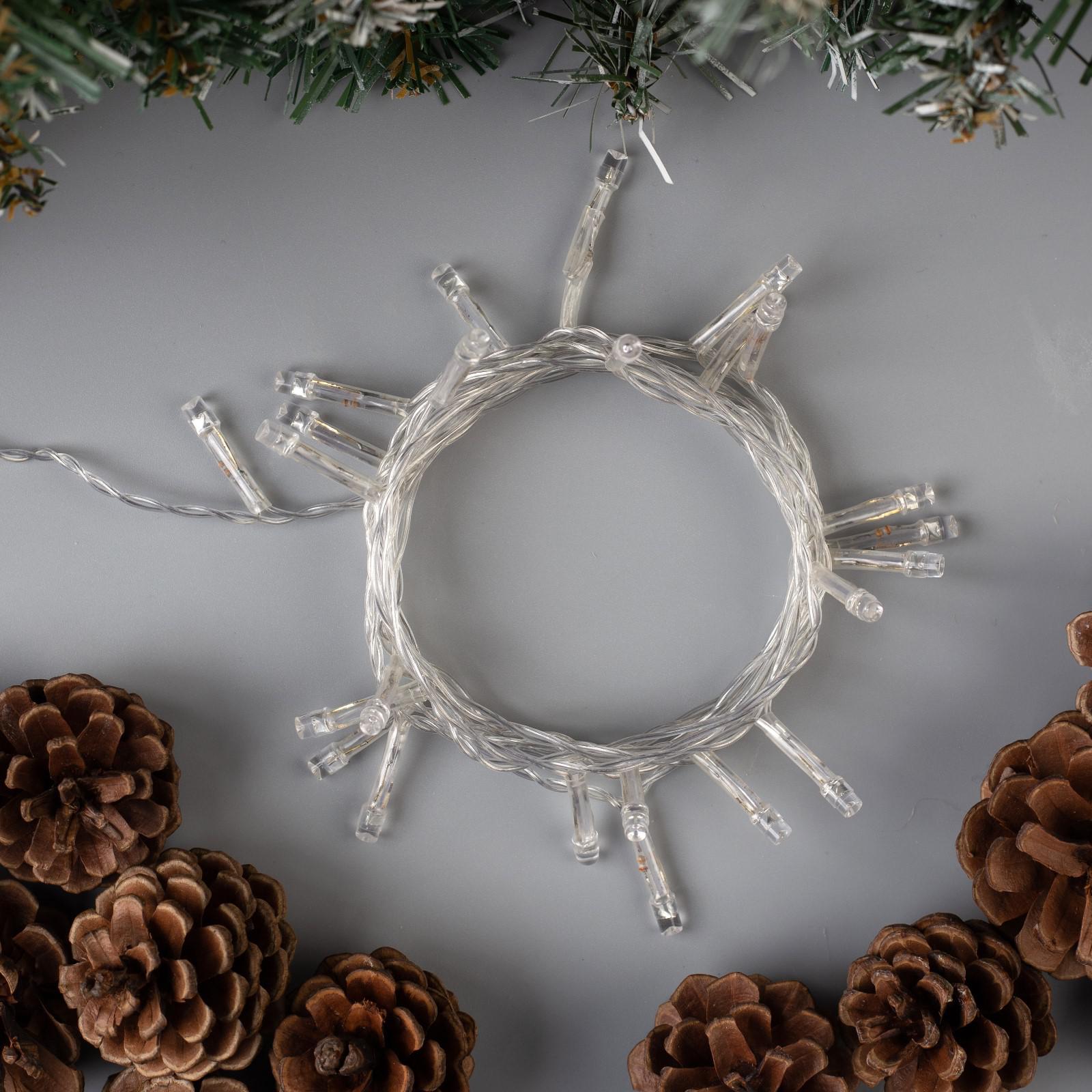 Гирлянда Luazon «Нить» 2.5 м IP20 прозрачная нить 25 LED свечение RG/RB мигание 220 В - фото 2