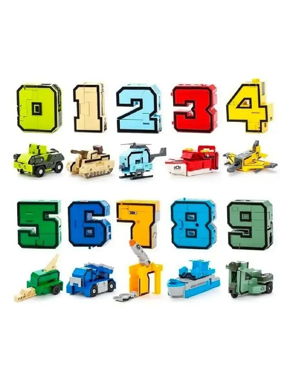 Игровой набор ТОТОША Цифры трансформеры 10 шт - фото 14