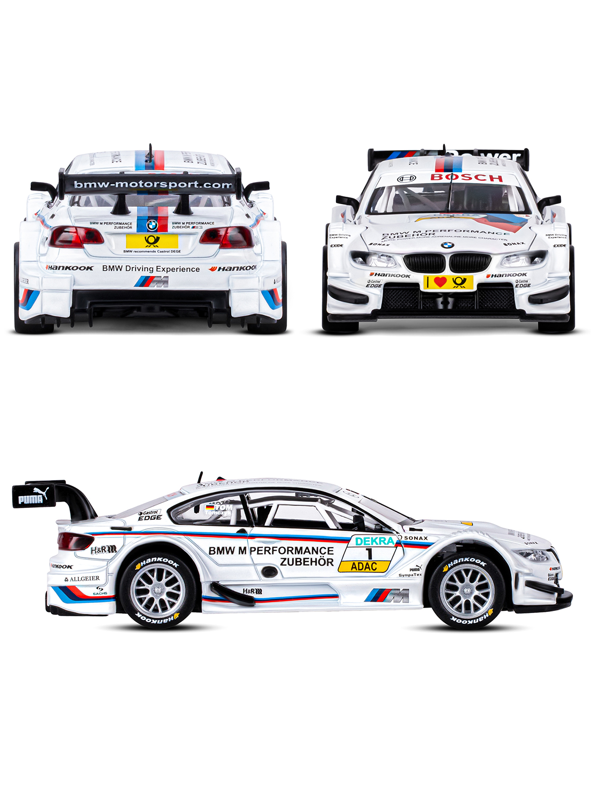Автомобиль АВТОпанорама BMW M3 DTM 1:32 JB1251317 - фото 6