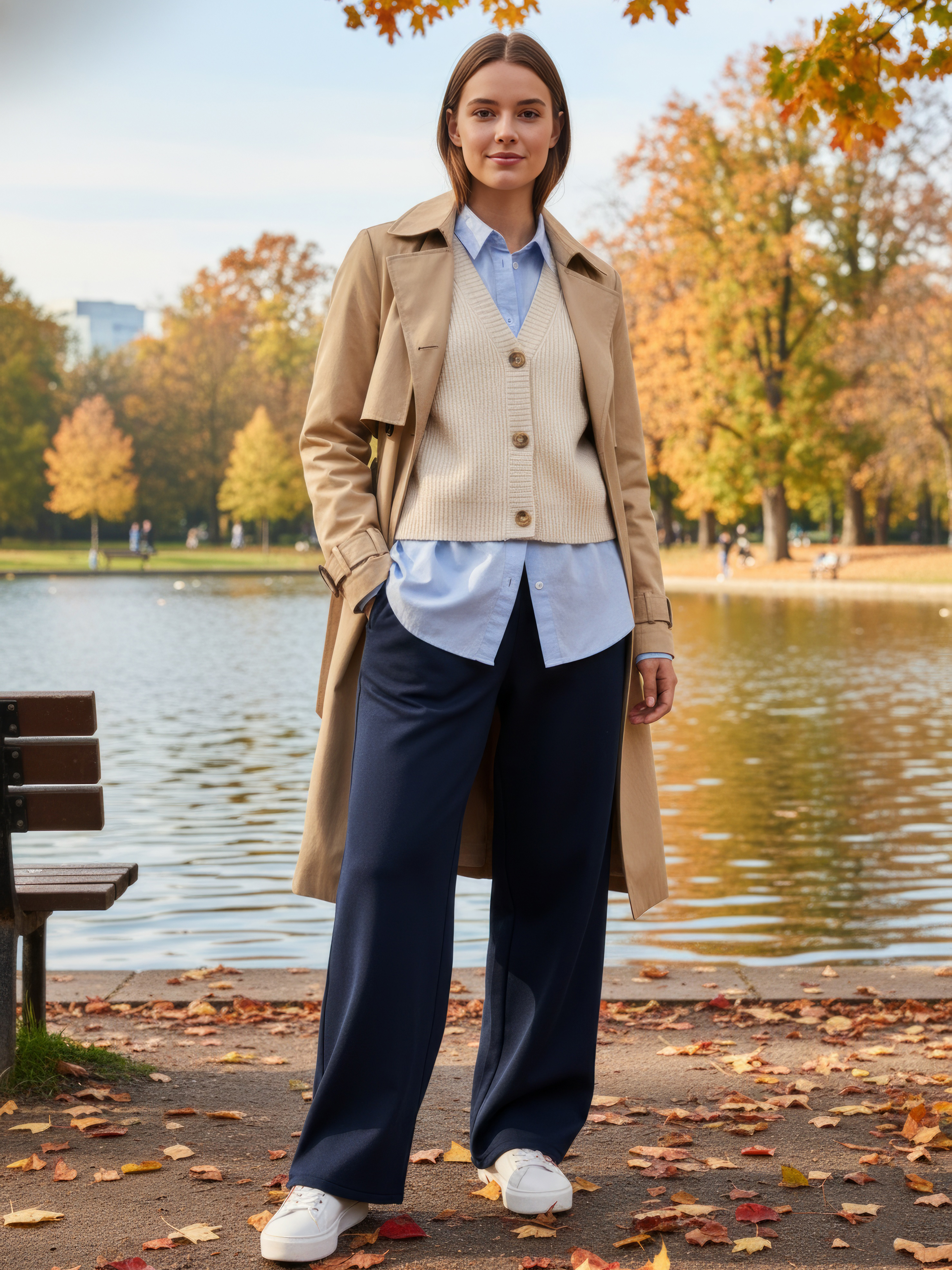 Брюки-палаццо СИНЯЯ МОДА WF502-H39 - фото 20