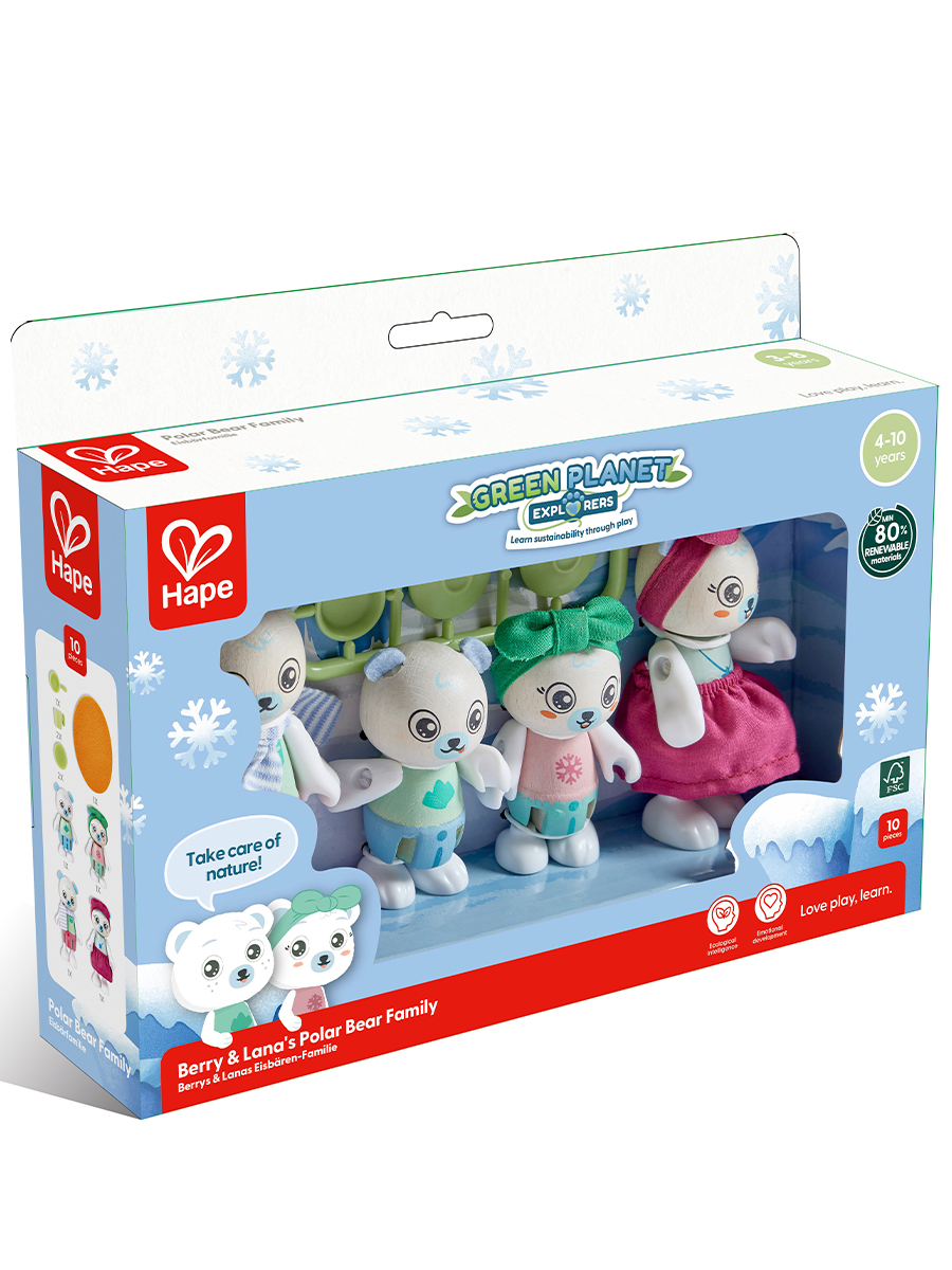 Игровой набор Hape Семья белых медведей - фото 7